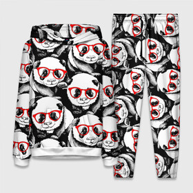 Женский костюм 3D (с толстовкой) с принтом Панды в красных очках в Курске,  |  | animals | bears | funny | head | muzzl | pandas | red | весёлые | взгляд | голова | графика | животные | искусство | картинка | красивый | красные | крутой | медведи | мода | модный | молодёжная | очки | панды | рисунок