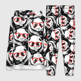 Женский костюм 3D с принтом Панды в красных очках в Курске,  |  | animals | bears | funny | head | muzzl | pandas | red | весёлые | взгляд | голова | графика | животные | искусство | картинка | красивый | красные | крутой | медведи | мода | модный | молодёжная | очки | панды | рисунок