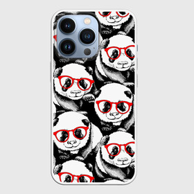 Чехол для iPhone 13 Pro с принтом Панды в красных очках в Курске,  |  | animals | bears | funny | head | muzzl | pandas | red | весёлые | взгляд | голова | графика | животные | искусство | картинка | красивый | красные | крутой | медведи | мода | модный | молодёжная | очки | панды | рисунок