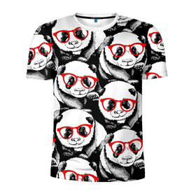 Мужская футболка 3D спортивная с принтом Панды в красных очках в Курске, 100% полиэстер с улучшенными характеристиками | приталенный силуэт, круглая горловина, широкие плечи, сужается к линии бедра | Тематика изображения на принте: animals | bears | funny | head | muzzl | pandas | red | весёлые | взгляд | голова | графика | животные | искусство | картинка | красивый | красные | крутой | медведи | мода | модный | молодёжная | очки | панды | рисунок