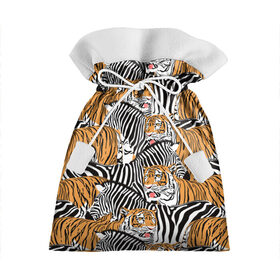 Подарочный 3D мешок с принтом Тигры и зебры в Курске, 100% полиэстер | Размер: 29*39 см | black | orange | stri | white | абстракция | африка | белая | графика | животное | зебры | искусство | картинка | коллаж | красивый | крутой | лошадь | мода | модный | молодёжная | оранжевая | полосы | рисунок