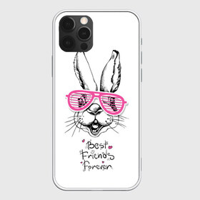 Чехол для iPhone 12 Pro Max с принтом Best Friends Forever в Курске, Силикон |  | animal | best friends | forever | hare | hearts | love | rabbit | белый | графика | друзья | животное | заяц | искусство | картинка | кролик | крутой | лучшие | лучший | любоввь | модный | навсегда | очки | полосатые | рисунок