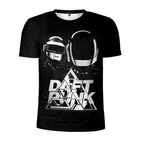Мужская футболка 3D спортивная с принтом Daft Punk в Курске, 100% полиэстер с улучшенными характеристиками | приталенный силуэт, круглая горловина, широкие плечи, сужается к линии бедра | daft punk | electronic | house | human | music | robot | дафт панк | музыка | синти поп | хаус | электроника