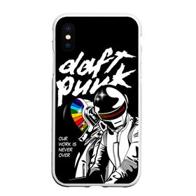 Чехол для iPhone XS Max матовый с принтом Daft Punk в Курске, Силикон | Область печати: задняя сторона чехла, без боковых панелей | daft punk | electronic | house | human | music | robot | дафт панк | музыка | синти поп | хаус | электроника