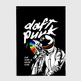 Постер с принтом Daft Punk в Курске, 100% бумага
 | бумага, плотность 150 мг. Матовая, но за счет высокого коэффициента гладкости имеет небольшой блеск и дает на свету блики, но в отличии от глянцевой бумаги не покрыта лаком | daft punk | electronic | house | human | music | robot | дафт панк | музыка | синти поп | хаус | электроника