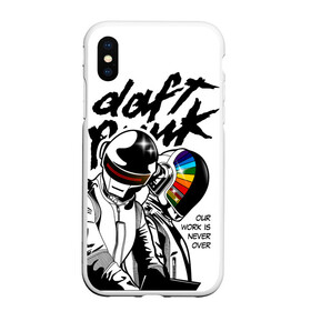 Чехол для iPhone XS Max матовый с принтом Daft Punk в Курске, Силикон | Область печати: задняя сторона чехла, без боковых панелей | daft punk | electronic | house | human | music | robot | дафт панк | музыка | синти поп | хаус | электроника