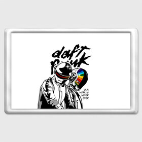 Магнит 45*70 с принтом Daft Punk в Курске, Пластик | Размер: 78*52 мм; Размер печати: 70*45 | Тематика изображения на принте: daft punk | electronic | house | human | music | robot | дафт панк | музыка | синти поп | хаус | электроника