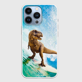 Чехол для iPhone 13 Pro с принтом Серфер Юрского Периода в Курске,  |  | dinosaur | t rex | вода | грозовой | динозавр | динозавр ти рекс | динозавры | море | новинка | отдых | отпуск | прикол | путешествие | серфер | серфинг | серфингист | спорт | ти рекс | тиранозавр | юмор