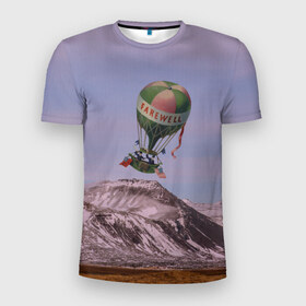 Мужская футболка 3D спортивная с принтом Воздушный шар в Курске, 100% полиэстер с улучшенными характеристиками | приталенный силуэт, круглая горловина, широкие плечи, сужается к линии бедра | Тематика изображения на принте: 