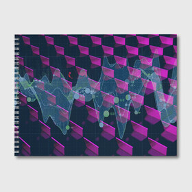 Альбом для рисования с принтом Abstraction hy-tech в Курске, 100% бумага
 | матовая бумага, плотность 200 мг. | abstract | abstraction | comb | cyberpunk | texture | абстракция | бронь | броня | кибер панк | соты | стальные соты | текстуры