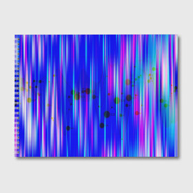 Альбом для рисования с принтом neon strokes в Курске, 100% бумага
 | матовая бумага, плотность 200 мг. | abstract | abstraction | comb | cyberpunk | texture | абстракция | бронь | броня | кибер панк | соты | стальные соты | текстуры