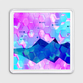 Магнит 55*55 с принтом БРОНЯ в Курске, Пластик | Размер: 65*65 мм; Размер печати: 55*55 мм | Тематика изображения на принте: abstract | abstraction | comb | cyberpunk | texture | абстракция | бронь | броня | кибер панк | соты | стальные соты | текстуры