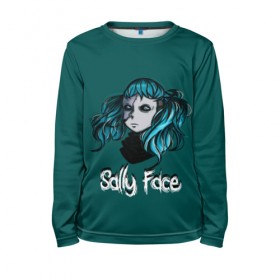 Детский лонгслив 3D с принтом Sally Face в Курске, 100% полиэстер | длинные рукава, круглый вырез горловины, полуприлегающий силуэт
 | blue | diane | face | fisher | gizmo | henry | johnson | killer | larry | sally | генри | гизмо | джонсон | диана | ларри | лицо | салли | фейс | фишер