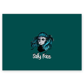 Поздравительная открытка с принтом Sally Face в Курске, 100% бумага | плотность бумаги 280 г/м2, матовая, на обратной стороне линовка и место для марки
 | blue | diane | face | fisher | gizmo | henry | johnson | killer | larry | sally | генри | гизмо | джонсон | диана | ларри | лицо | салли | фейс | фишер