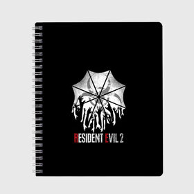 Тетрадь с принтом Resident Evil 2 в Курске, 100% бумага | 48 листов, плотность листов — 60 г/м2, плотность картонной обложки — 250 г/м2. Листы скреплены сбоку удобной пружинной спиралью. Уголки страниц и обложки скругленные. Цвет линий — светло-серый
 | 2 | biohazard | claire | evil | horror | raccoon | resident | survival | t virus | t вирус | выживание | зла | кеннеди | клэр | леон | обитель | раккун | редфилд | скотт | ужас