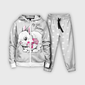 Детский костюм 3D с принтом My little Bunny в Курске,  |  | art | best | cool | creativity | drawing | graphics | phonthasia | picture | trend | бант | белый | графика | животное | зайченок | зайчик | искусство | картинка | кролик | крутой | лучший | маленький | милый | модный | мой | пушистый