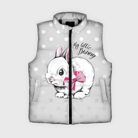 Женский жилет утепленный 3D с принтом My little Bunny в Курске,  |  | art | best | cool | creativity | drawing | graphics | phonthasia | picture | trend | бант | белый | графика | животное | зайченок | зайчик | искусство | картинка | кролик | крутой | лучший | маленький | милый | модный | мой | пушистый