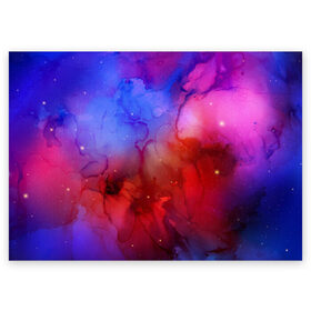 Поздравительная открытка с принтом Space color в Курске, 100% бумага | плотность бумаги 280 г/м2, матовая, на обратной стороне линовка и место для марки
 | galaxy | nebula | space | star | абстракция | вселенная | галактика | звезда | звезды | космический | планеты