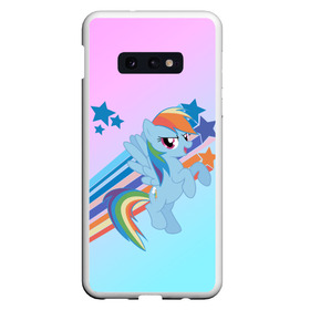 Чехол для Samsung S10E с принтом Rainbow Dash в Курске, Силикон | Область печати: задняя сторона чехла, без боковых панелей | cute | mlp | pony | млп | пони | рейнбоу дэш