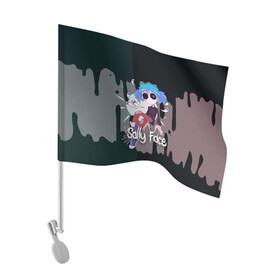 Флаг для автомобиля с принтом Sally Face в Курске, 100% полиэстер | Размер: 30*21 см | blue | diane | face | fisher | gizmo | henry | johnson | killer | larry | sally | генри | гизмо | джонсон | диана | ларри | лицо | салли | фейс | фишер