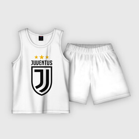 Детская пижама с шортами хлопок с принтом Ювентус в Курске,  |  | bianconeri | juve | juventus | италия | роналду | серия а | турин | форма | футбол | футболист | футбольная | футбольный клуб | черно белые | юве | ювентус