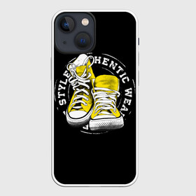 Чехол для iPhone 13 mini с принтом Sporty style, sneakers в Курске,  |  | sport | streng | бег | белый | графика | жёлтый | искусство | картинка | кеды | крутой | лучший | мода | молодежная | надпись | обувь | путешествие | рисунок | сила | скорость | спорт | спортивная | стиль