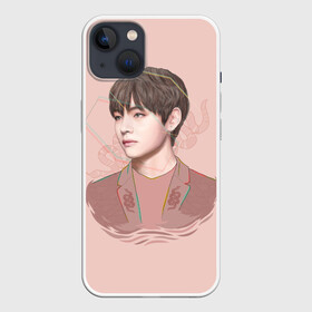 Чехол для iPhone 13 с принтом Kim Taehyung в Курске,  |  | Тематика изображения на принте: bts | gucci | jeon jungkook | k pop | kim taehyung | korean pop | music | бтс | гуси | гучи | гуччи | кей поп | ким тхэ хён | коллаб | чон чонгук