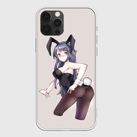 Чехол для iPhone 12 Pro с принтом Bunny Girl в Курске, силикон | область печати: задняя сторона чехла, без боковых панелей | anime | rascal does not dream of bunny girl senpai | seishun buta yarou wa bunny girl senpai | аниме | сакурадзима май | сакута | этот глупый свин не понимает мечту девочки зайки