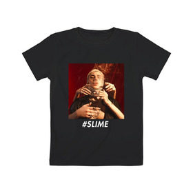 Детская футболка хлопок с принтом FACE SLIME в Курске, 100% хлопок | круглый вырез горловины, полуприлегающий силуэт, длина до линии бедер | 