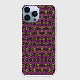 Чехол для iPhone 13 Pro Max с принтом KILLER QUEEN бордовый паттерн в Курске,  |  | jojo logo | jojo no kimyou na bouken | jojos bizarre adventure | killer queen logo | skull | невероятное приключение джоджо