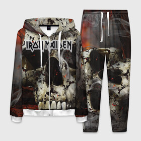 Мужской костюм 3D с принтом Iron Maiden в Курске, 100% полиэстер | Манжеты и пояс оформлены тканевой резинкой, двухслойный капюшон со шнурком для регулировки, карманы спереди | бас | британия | брюс дикинсон | гитара | группа | дева | железная | метал | нико макбрэйн | рок | стив харрис | хеви | яник герс