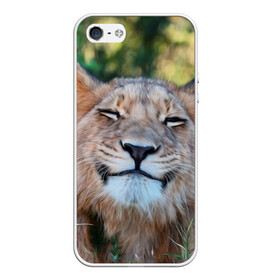 Чехол для iPhone 5/5S матовый с принтом Улыбка львицы в Курске, Силикон | Область печати: задняя сторона чехла, без боковых панелей | голова | животные | кот | кошка | лев | лицо | львица | прикол | прикольные | природа | смешные | тигр | тигрица | улыбается | улыбка | юмор