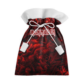 Подарочный 3D мешок с принтом Iron Maiden в Курске, 100% полиэстер | Размер: 29*39 см | Тематика изображения на принте: бас | британия | брюс дикинсон | гитара | группа | дева | железная | метал | нико макбрэйн | рок | стив харрис | хеви | яник герс