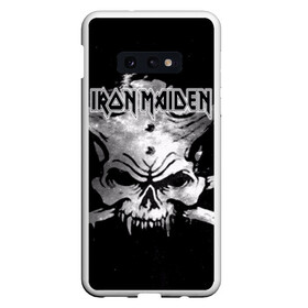 Чехол для Samsung S10E с принтом Iron Maiden в Курске, Силикон | Область печати: задняя сторона чехла, без боковых панелей | бас | британия | брюс дикинсон | гитара | группа | дева | железная | метал | нико макбрэйн | рок | стив харрис | хеви | яник герс