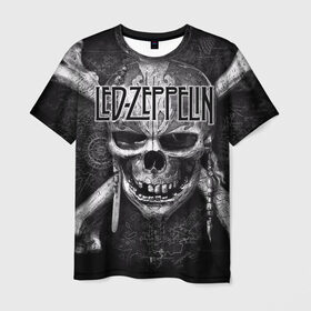 Мужская футболка 3D с принтом Led Zeppelin в Курске, 100% полиэфир | прямой крой, круглый вырез горловины, длина до линии бедер | блюз рок | британская | группа | джимми пейдж | джон пол джонс | роберт плант | рок | фолк рок | хард рок | хеви метал