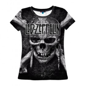 Женская футболка 3D с принтом Led Zeppelin в Курске, 100% полиэфир ( синтетическое хлопкоподобное полотно) | прямой крой, круглый вырез горловины, длина до линии бедер | блюз рок | британская | группа | джимми пейдж | джон пол джонс | роберт плант | рок | фолк рок | хард рок | хеви метал