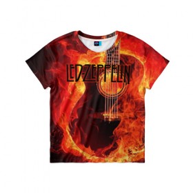 Детская футболка 3D с принтом Led Zeppelin в Курске, 100% гипоаллергенный полиэфир | прямой крой, круглый вырез горловины, длина до линии бедер, чуть спущенное плечо, ткань немного тянется | блюз рок | британская | группа | джимми пейдж | джон пол джонс | роберт плант | рок | фолк рок | хард рок | хеви метал