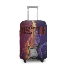 Чехол для чемодана 3D с принтом Led Zeppelin в Курске, 86% полиэфир, 14% спандекс | двустороннее нанесение принта, прорези для ручек и колес | блюз рок | британская | группа | джимми пейдж | джон пол джонс | роберт плант | рок | фолк рок | хард рок | хеви метал