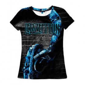 Женская футболка 3D с принтом Led Zeppelin в Курске, 100% полиэфир ( синтетическое хлопкоподобное полотно) | прямой крой, круглый вырез горловины, длина до линии бедер | блюз рок | британская | группа | джимми пейдж | джон пол джонс | роберт плант | рок | фолк рок | хард рок | хеви метал