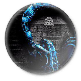 Значок с принтом Linkin Park  в Курске,  металл | круглая форма, металлическая застежка в виде булавки | американская | группа | линкин | майк шинода | метал | музыка | ню | парк | поп | рок | рэп | феникс фаррелл | честер беннингтон | электроник