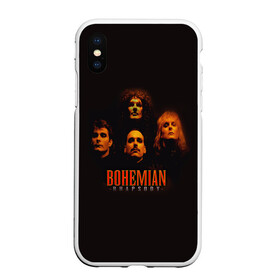 Чехол для iPhone XS Max матовый с принтом Queen Bohemian Rhapsody в Курске, Силикон | Область печати: задняя сторона чехла, без боковых панелей | queen | брайан мэи | британская | группа | джон дикон | королева | роджер тейлор | рок | фредди меркьюри