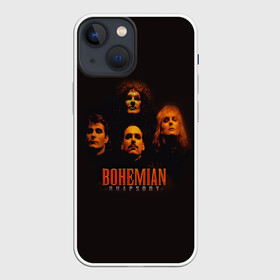 Чехол для iPhone 13 mini с принтом Queen Bohemian Rhapsody в Курске,  |  | queen | брайан мэи | британская | группа | джон дикон | королева | роджер тейлор | рок | фредди меркьюри