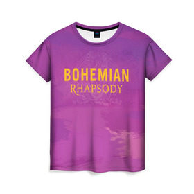 Женская футболка 3D с принтом Queen Bohemian Rhapsody в Курске, 100% полиэфир ( синтетическое хлопкоподобное полотно) | прямой крой, круглый вырез горловины, длина до линии бедер | queen | богемская рапсодия | брайан мэи | британская | группа | королева | роджер тейлор | рок | фредди меркьюри