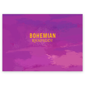 Поздравительная открытка с принтом Queen Bohemian Rhapsody в Курске, 100% бумага | плотность бумаги 280 г/м2, матовая, на обратной стороне линовка и место для марки
 | Тематика изображения на принте: queen | богемская рапсодия | брайан мэи | британская | группа | королева | роджер тейлор | рок | фредди меркьюри