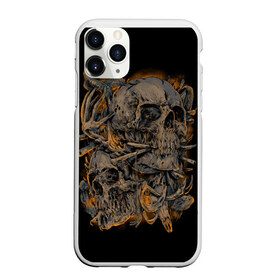 Чехол для iPhone 11 Pro матовый с принтом Черепа в Курске, Силикон |  | dead | demon | devil | executioner | punisher | rap | rock | satan | skull | swag | каратель | палач | скелет | череп