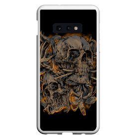 Чехол для Samsung S10E с принтом Черепа в Курске, Силикон | Область печати: задняя сторона чехла, без боковых панелей | dead | demon | devil | executioner | punisher | rap | rock | satan | skull | swag | каратель | палач | скелет | череп