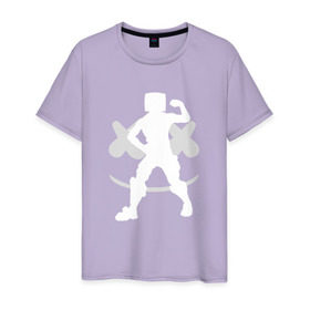 Мужская футболка хлопок с принтом FORTNITE x MARSHMELLO в Курске, 100% хлопок | прямой крой, круглый вырез горловины, длина до линии бедер, слегка спущенное плечо. | 