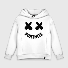 Детское худи Oversize хлопок с принтом FORTNITE x MARSHMELLO  в Курске, френч-терри — 70% хлопок, 30% полиэстер. Мягкий теплый начес внутри —100% хлопок | боковые карманы, эластичные манжеты и нижняя кромка, капюшон на магнитной кнопке | 2019 | armor | armour | cybersport | esport | fortnite | game | llama | logo | броня | игра | киберспорт | лама | фиолетовый | фирменные цвета | фортнайт