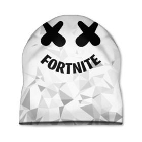 Шапка 3D с принтом FORTNITE x MARSHMELLO в Курске, 100% полиэстер | универсальный размер, печать по всей поверхности изделия | 2019 | armor | armour | cybersport | esport | fortnite | game | llama | logo | броня | игра | киберспорт | лама | фиолетовый | фирменные цвета | фортнайт