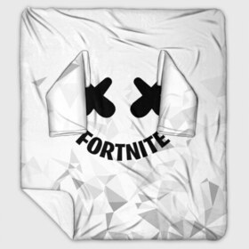 Плед с рукавами с принтом FORTNITE x MARSHMELLO в Курске, 100% полиэстер | Закругленные углы, все края обработаны. Ткань не мнется и не растягивается. Размер 170*145 | 2019 | armor | armour | cybersport | esport | fortnite | game | llama | logo | броня | игра | киберспорт | лама | фиолетовый | фирменные цвета | фортнайт